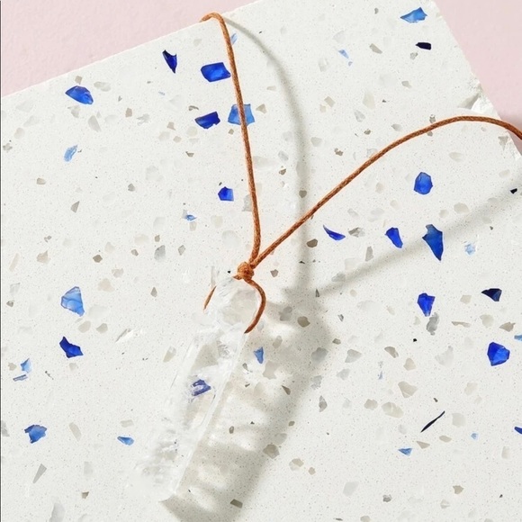 Natural Clear Quartz Cylinder Necklace - Picture 2 of 14